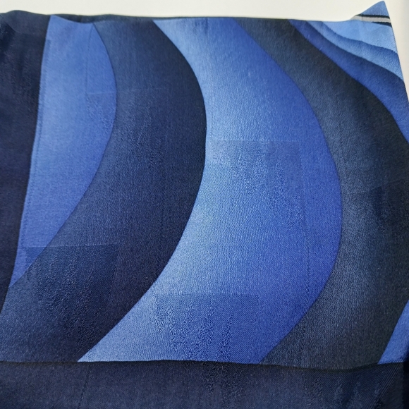 Vintage Puritan Silk Mens Tie & Pocket Square Blue Formal Business Suit 58" - Picture 5 of 5